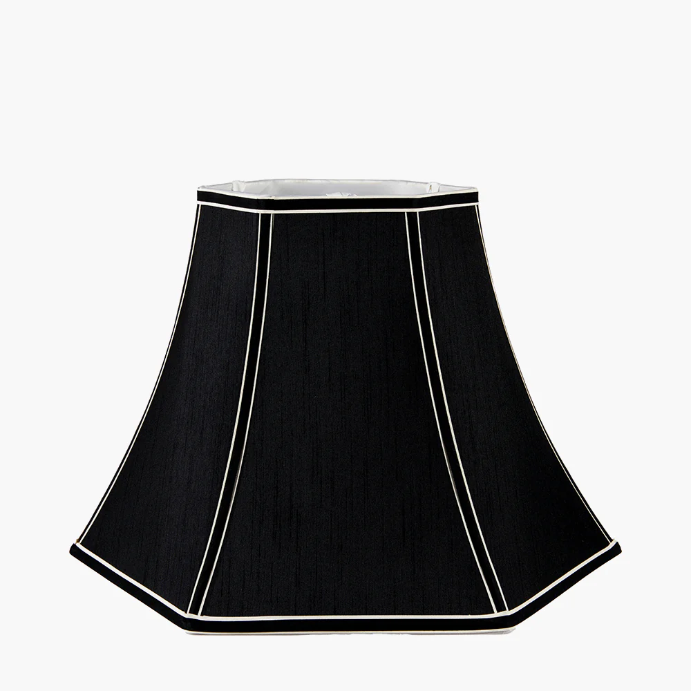 40cm Black Polysilk Bowed Shade