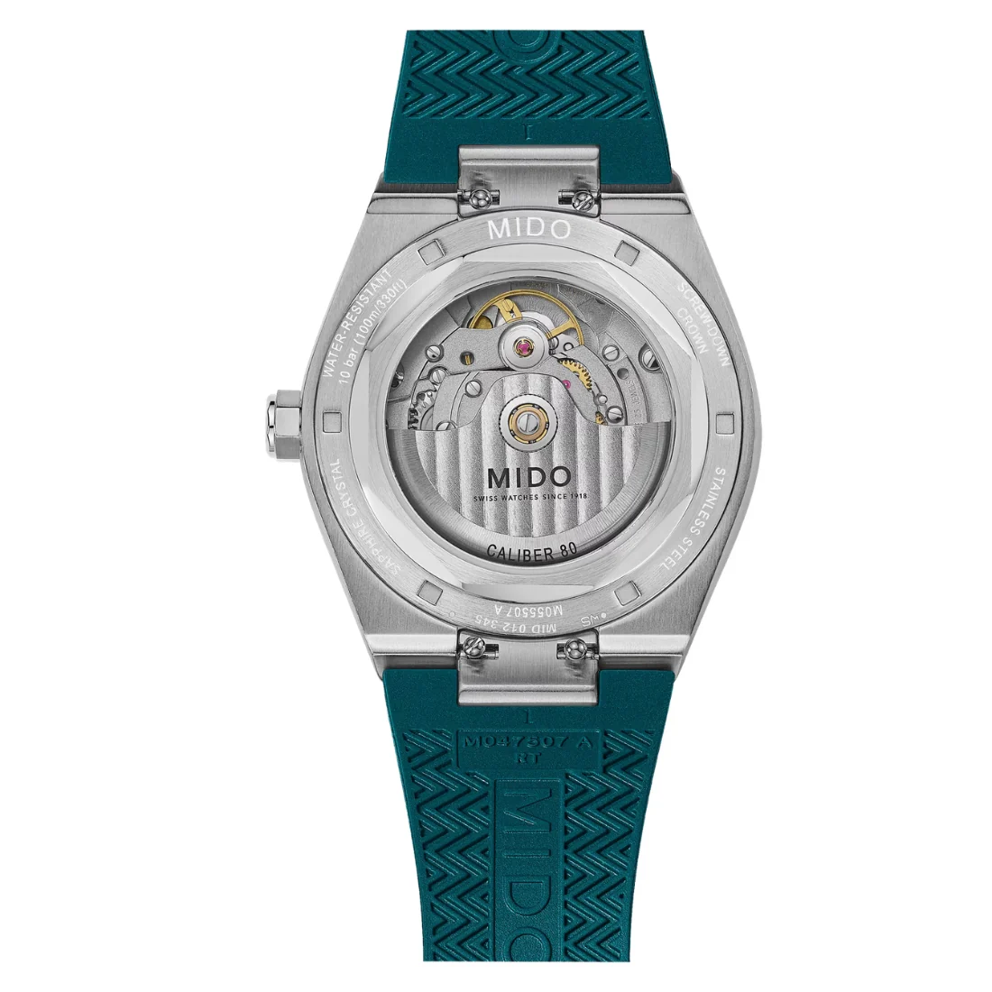 Orologio Mido Multifort 8 una corona ottanio cinturino gomma