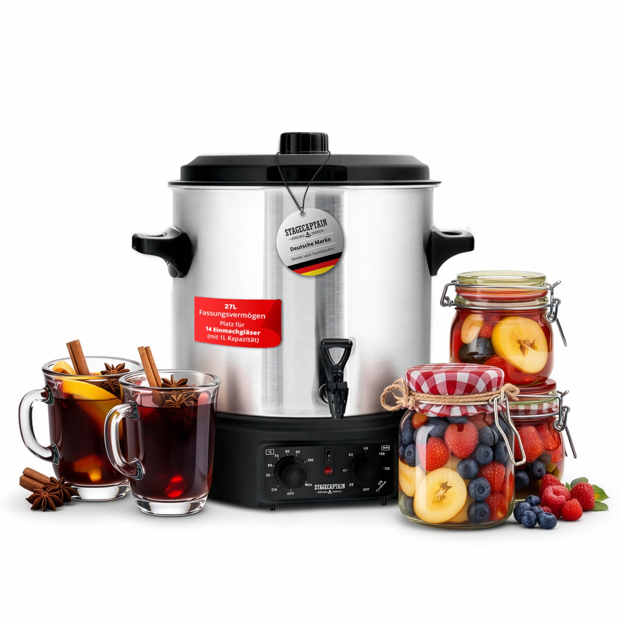 Einkoch- und Glühweinautomat GWK-27A Glühweinkocher 27 L