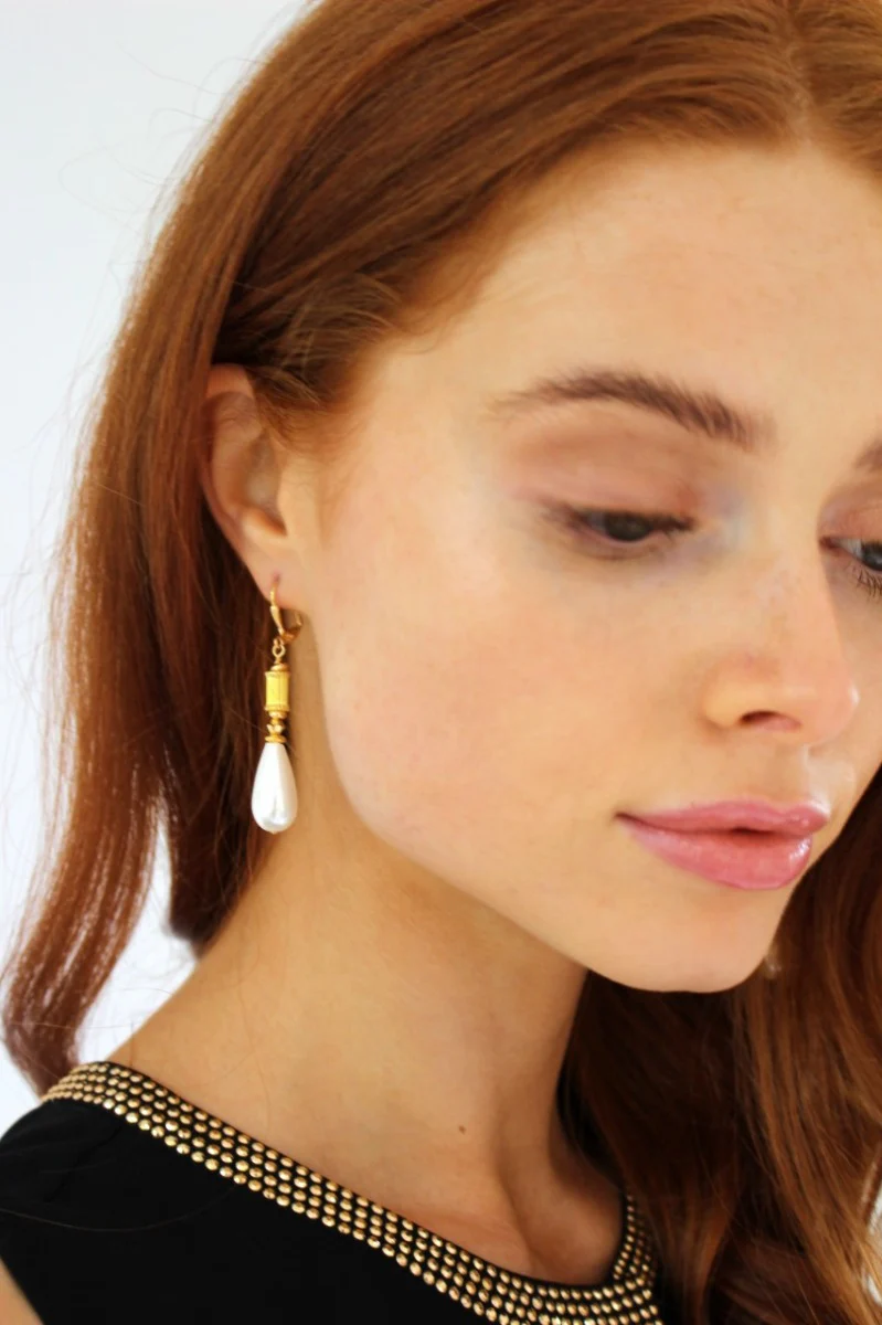 K Kajoux Grecian Pearl Earrings