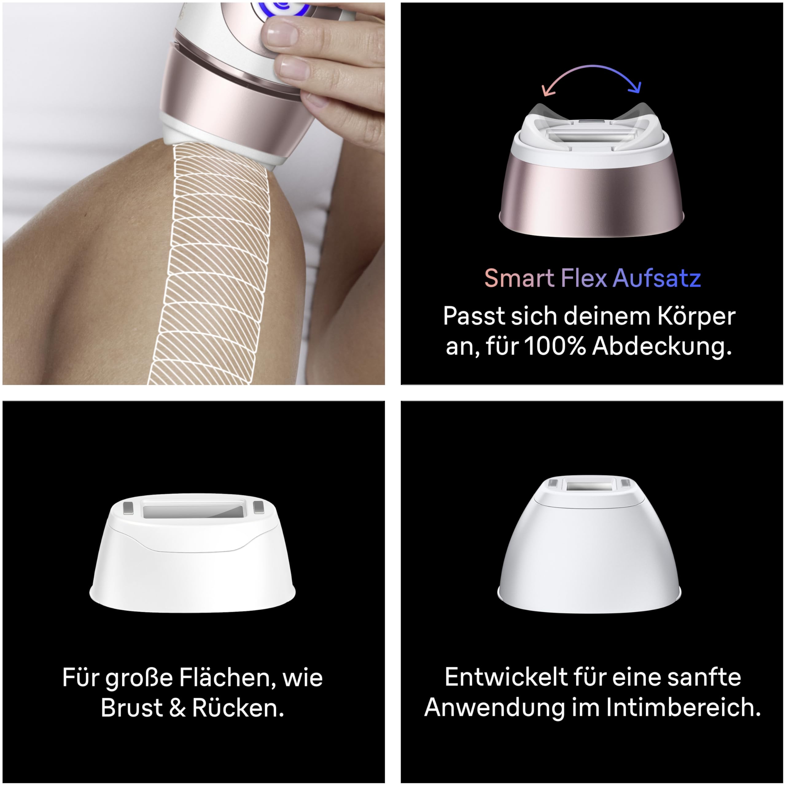 IPL Haarentfernungsgerät Skin i·expert 7 PL7311 mit Smart Flex Aufsatz, 2 Aufsätzen und Rasierer