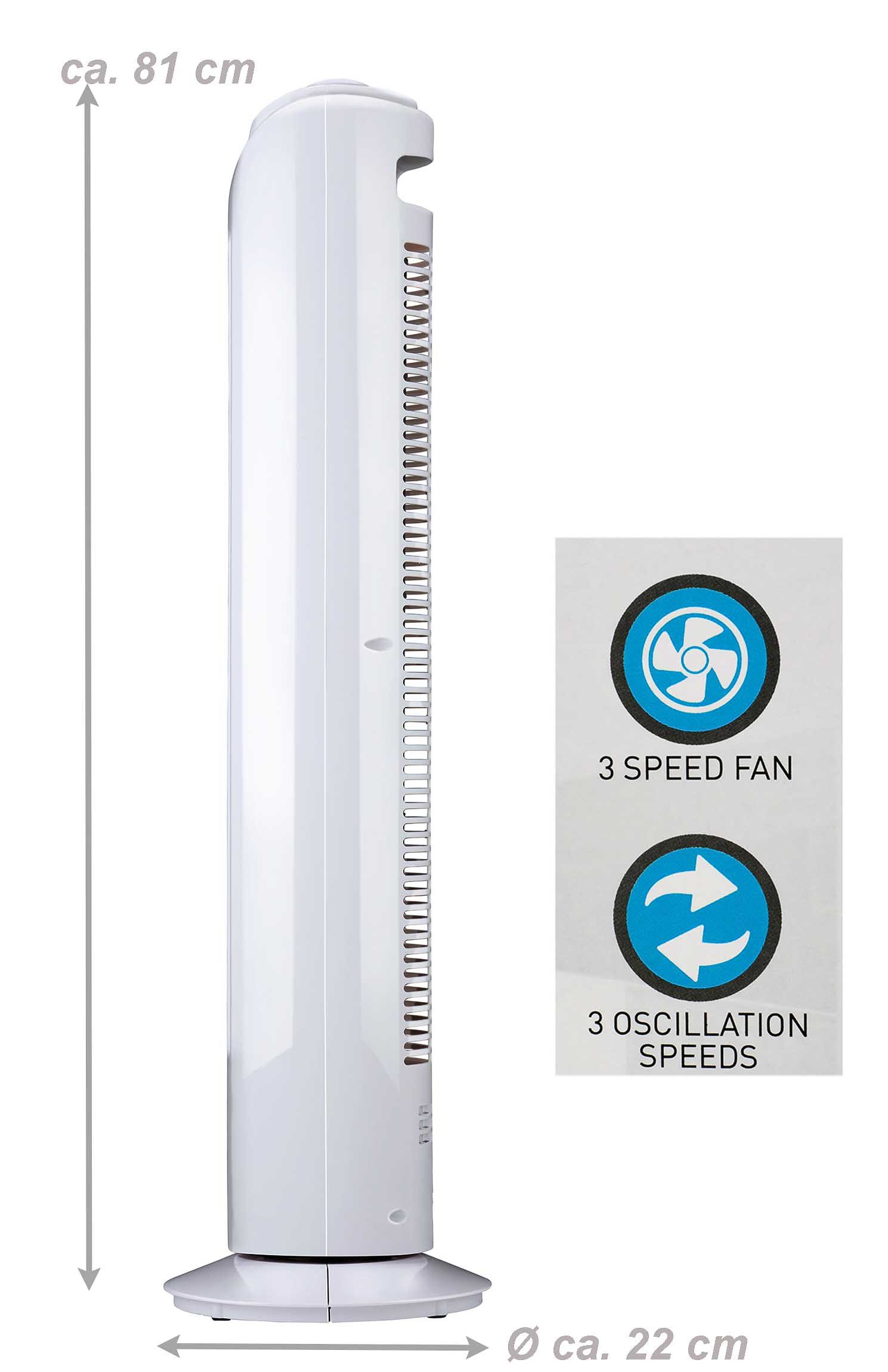 Turmventilator Ventilator mit Schwenkfunktion