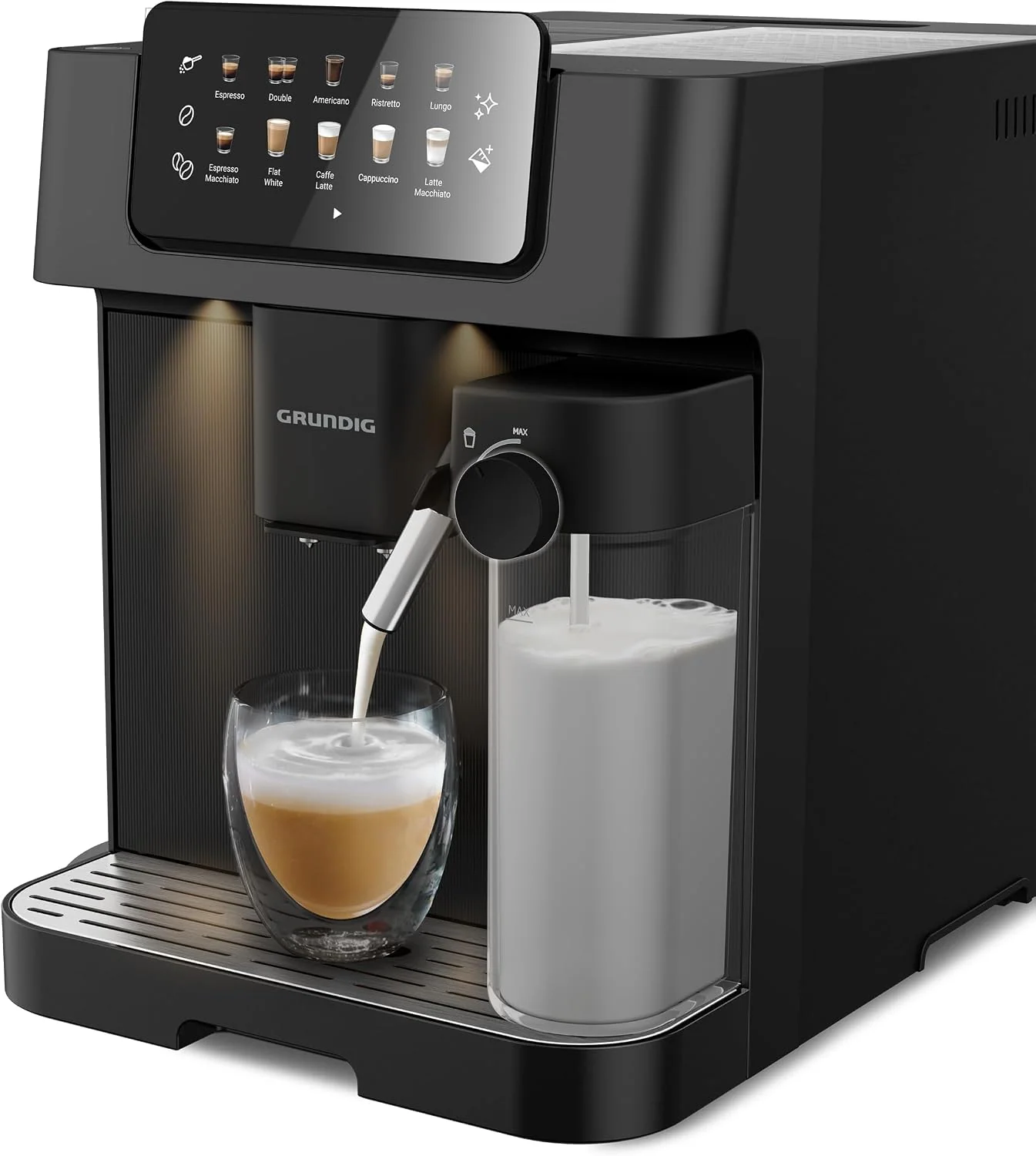 GRUNDIG KVA 7230 Kaffeevollautomat, 10 Spezialitäten, 19 Bar