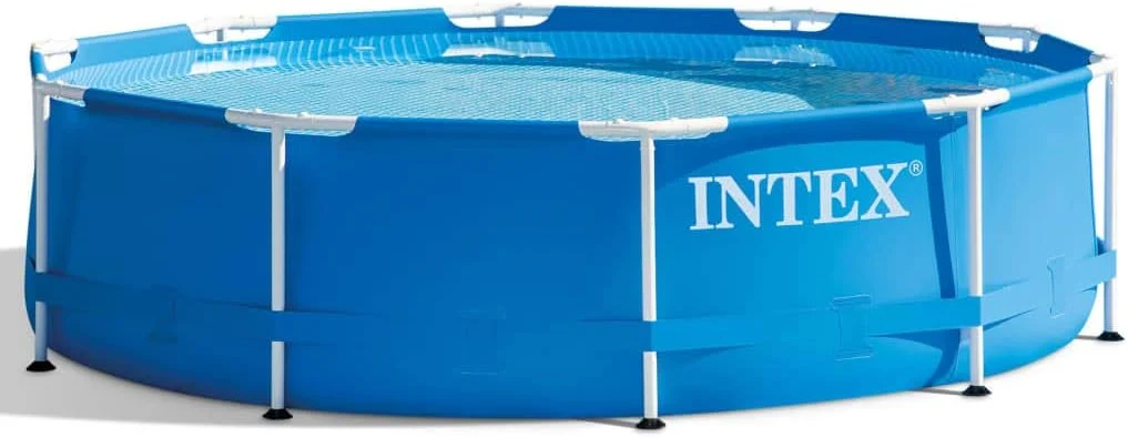 Intex 28202GN Metal Frame Pool, Ø 305 x 76 cm, Aufstellpool, Blau