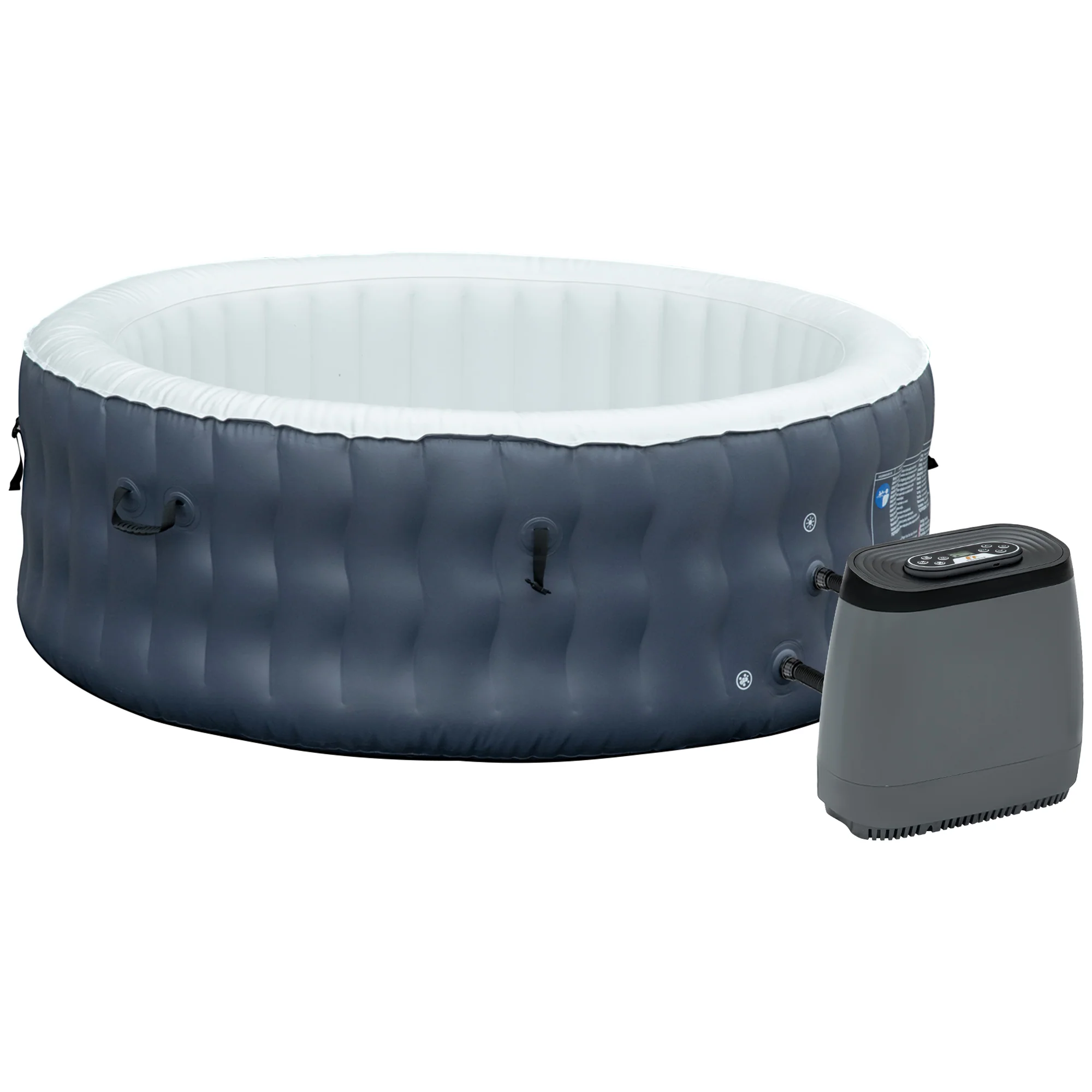 EasyComfort Piscina Idromassaggio Gonfiabile per 4 Persone – Spa da Esterno Riscaldabile fino a 42°C con 108 Getti Massaggianti