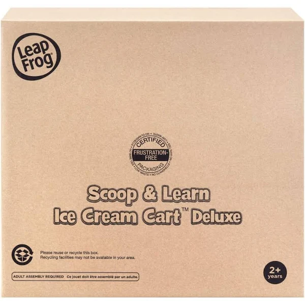 Leapfrog Deluxe Ice Cream Cart Toy, Enhances Memory & Motor Skills, Ages 2+, Frustration-Free Packaging