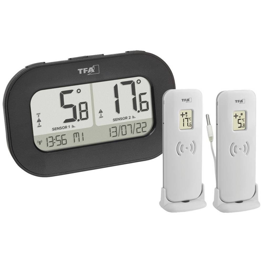 Raumthermometer Funk-Thermometer mit 2 Sender 30.3073.01