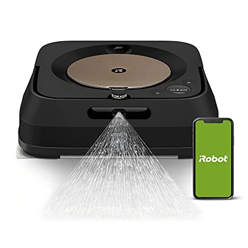 iRobot Braava Jet m6 (6012) Ultimate Robot Mop  Wi Fi Connected, Precision Jet Spray, Smart Mapping, Works with Alexa, Ideal for Multiple Rooms, Recharges and Resumes, Black