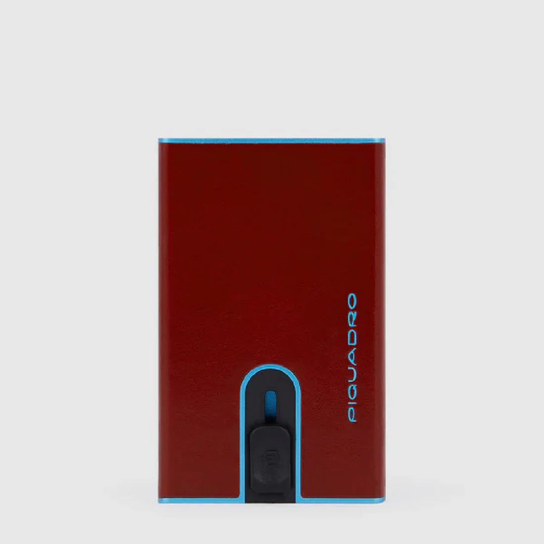 Portacarte Piquadro uomo automatico con rifiniture azzurre PP4825B2BLR-CU4