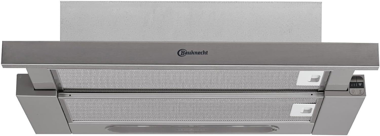 Bauknecht Dunstabzugshaube, 60 cm, Schwarz/Silber, RBAH 62 LT X Flachschirm / Abluft- oder