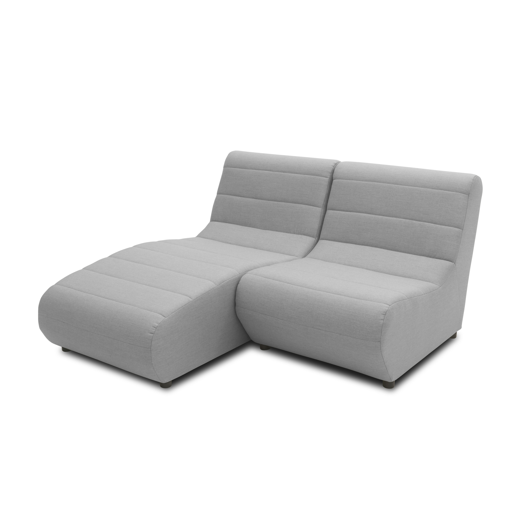 Outdoor Sofa 300 002 1F Element - Longchair, Ecksofa, Gartensofa, Gartenmöbel, Sofa, silber, 146 x 120 x 80 cm