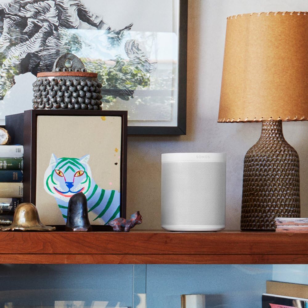 Sonos One Smart Speaker, schwarz – Intelligenter WLAN Lautsprecher mit Alexa Sprachsteuerung, Google Assistant & AirPlay – Multiroom Speaker für unbegrenztes Musikstreaming
