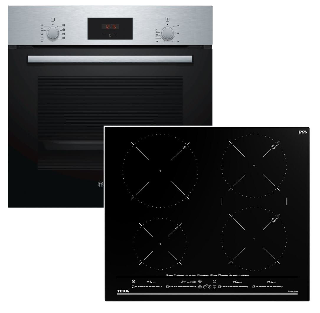 Induktions Herd-Set HERDSET Backofen mit TEKA Induktionskochfeld autark 60 cm