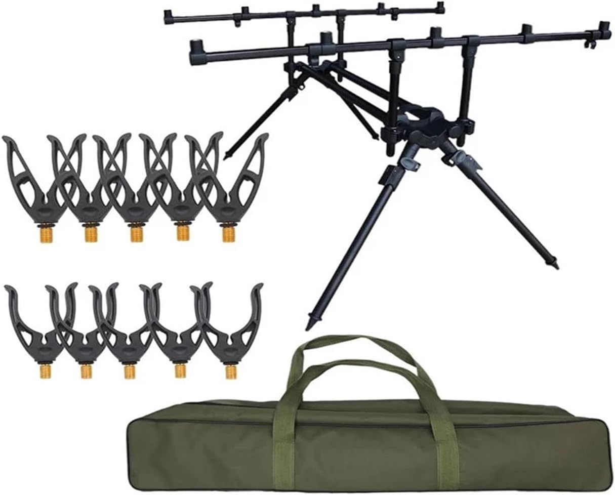 Einstellbar Versenkbare Karpfen Angelrute Pod Ständer Halter for 5 Angelruten Stange Unterstützung JS-B5 Angeln Zubehör