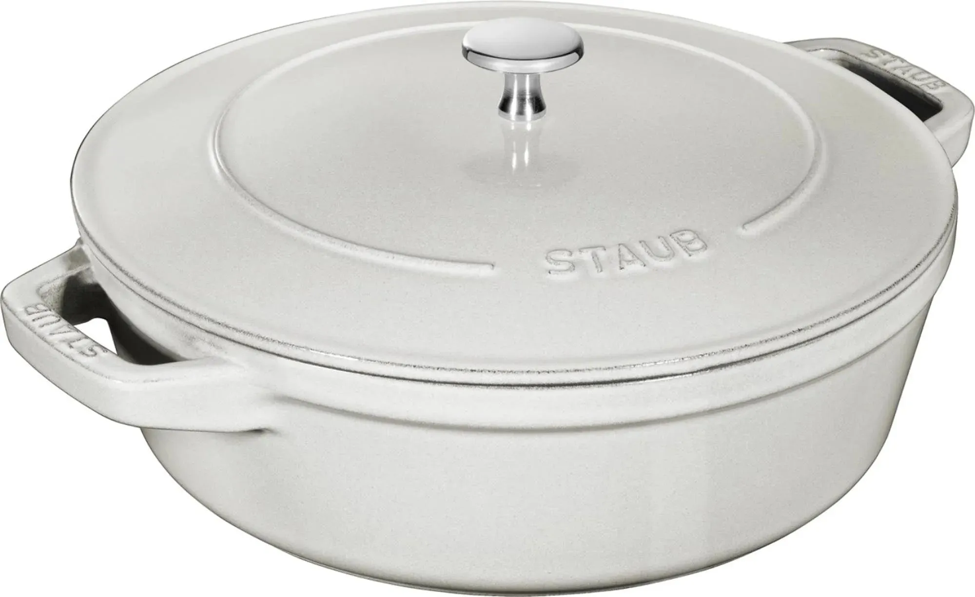 Set di 4 Cocotte, 24 cm, rotonde, Tartufo Bianco, impilabili