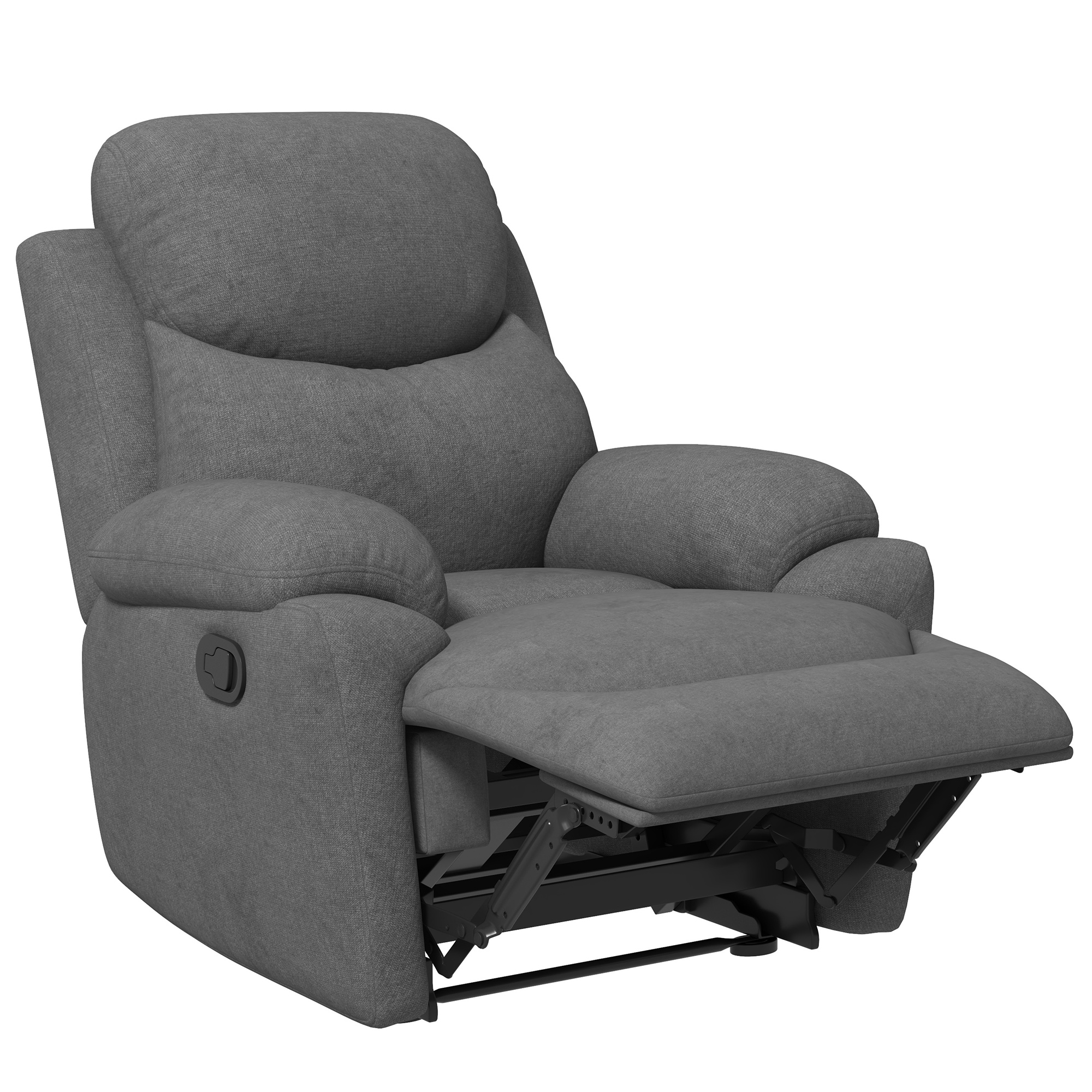 Relaxstoel, TV-stoel met ligfunctie en stoffen bekleding