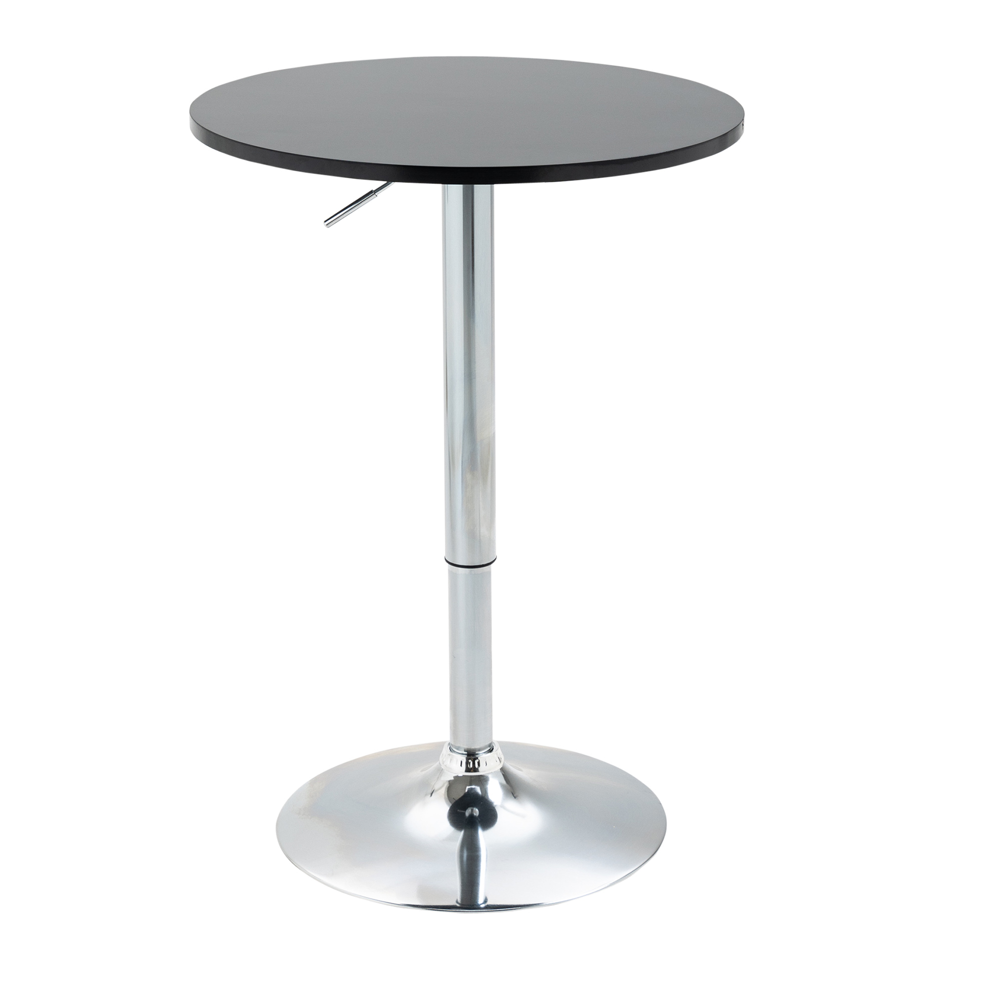 HOMCOM Bartisch modern rund Esstisch 360° Drehtisch höhenverstellbarer Bistrotisch Stehtisch Küchentisch Stahl Schwarz Ø61 x 70-90 cm