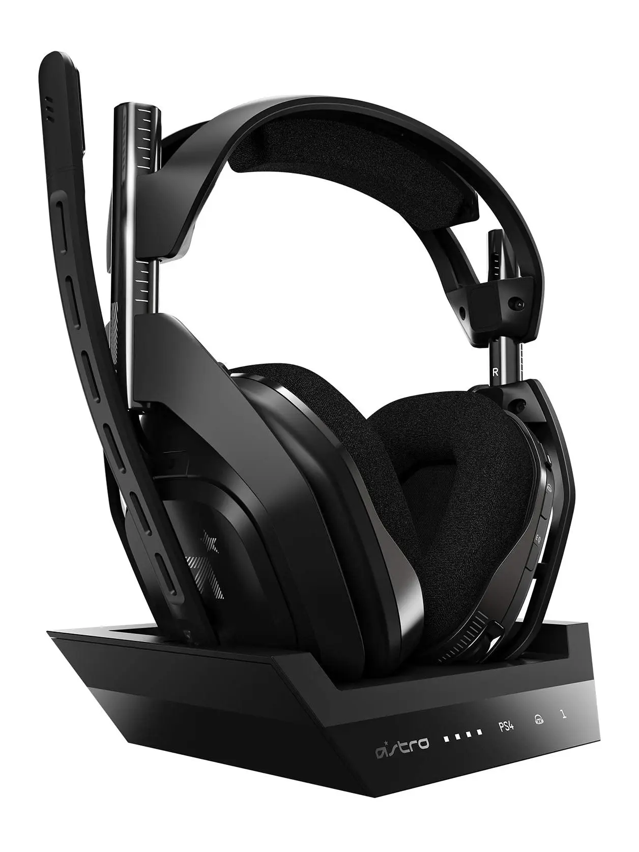 ASTRO Gaming A50 Wireless Headset   Base Station Gen 4   Compatible With PS5, PS4, PC, Mac   Black/Silver