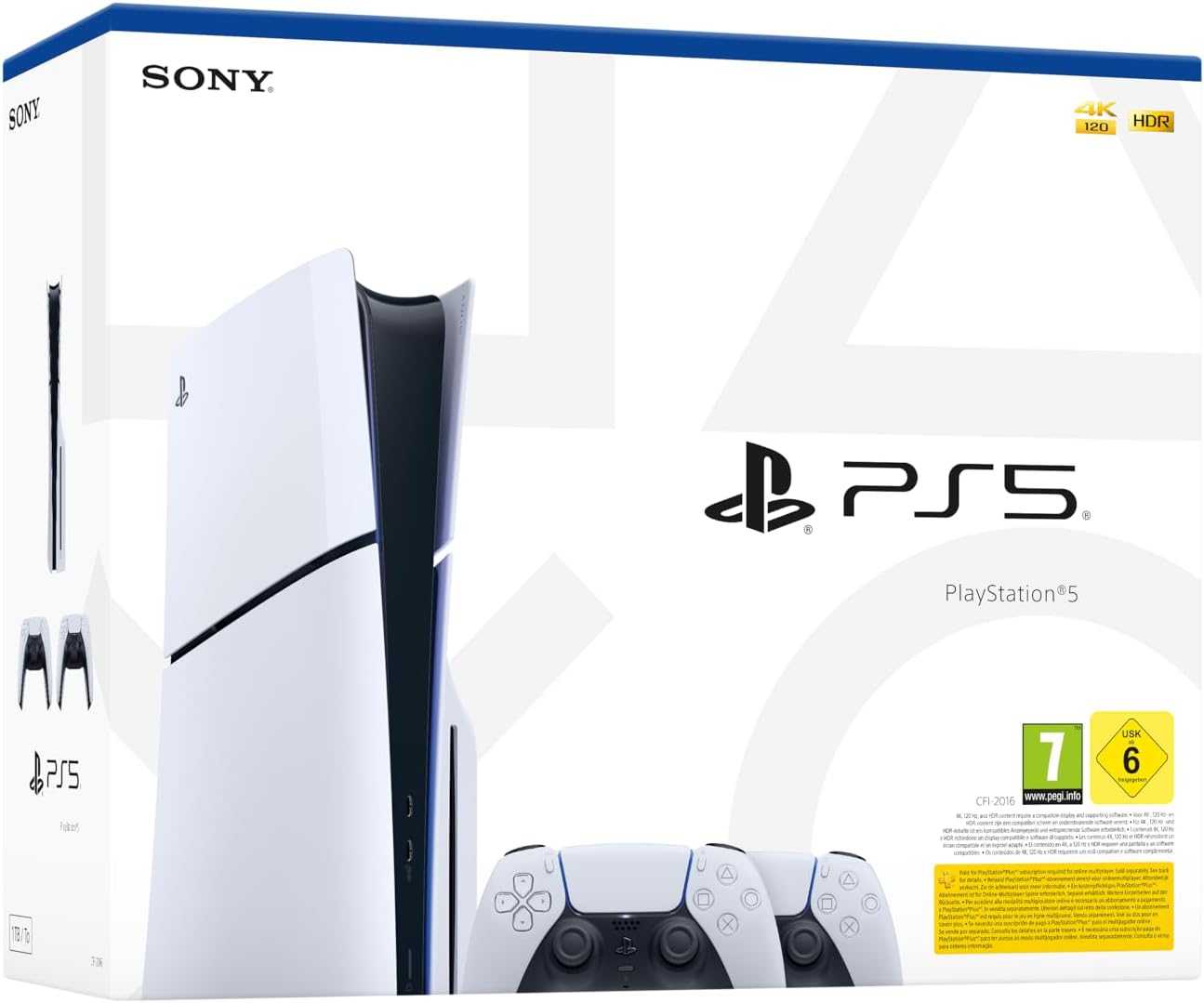 Playstation 5 Consola Estandar Modelo Slim + 2 mandos inalámbricos DualSense