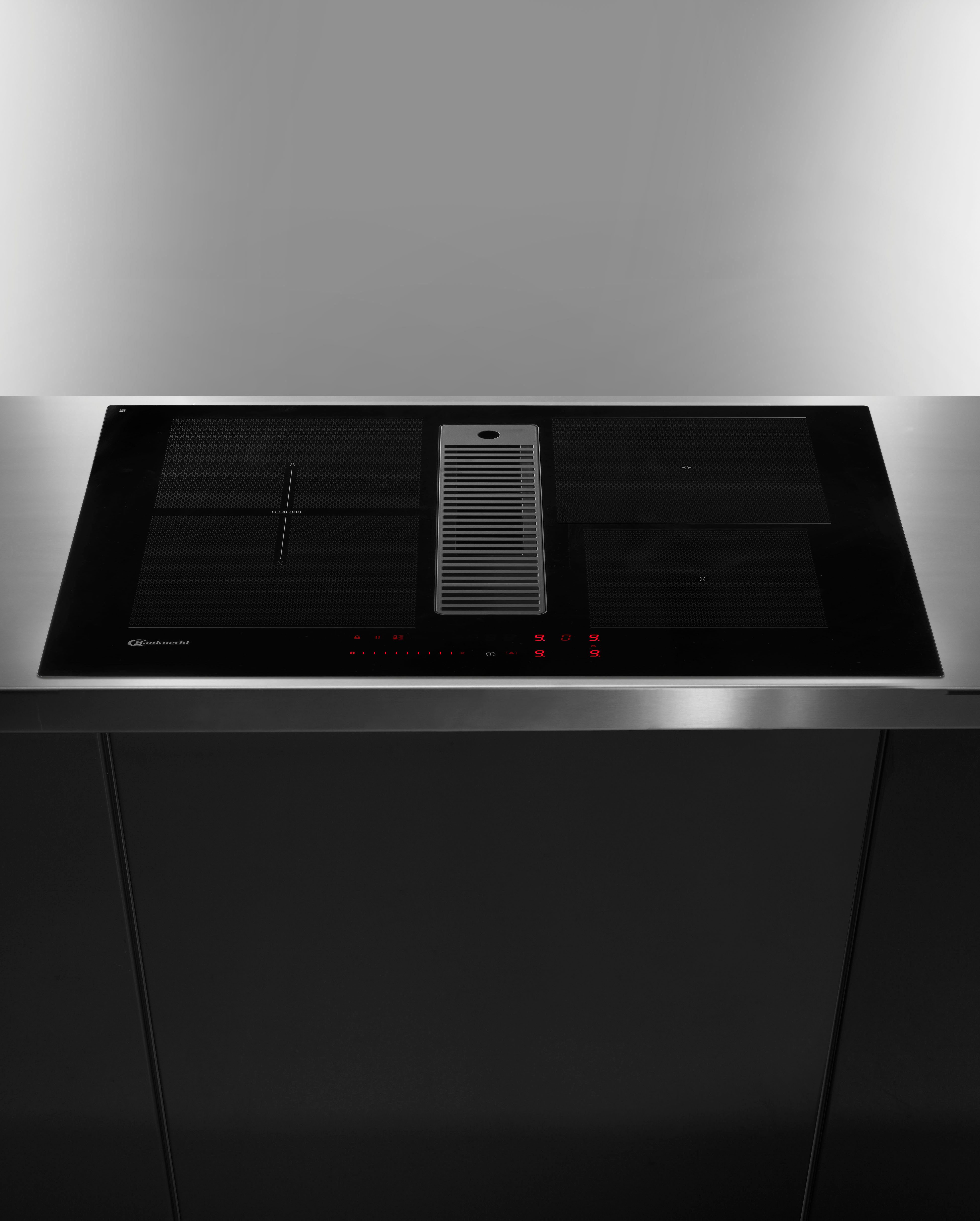 Kochfeld mit Dunstabzug BVH65 Venting Flexi - Set bestehend aus: Kochfeld BVH 2065B, Abluftkanal FK 65VH BO