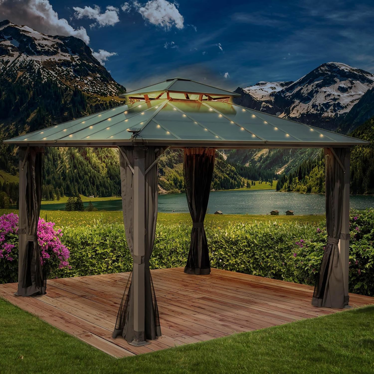 BRAST Pavillon Aluminium Pagode 3,5x3,5m