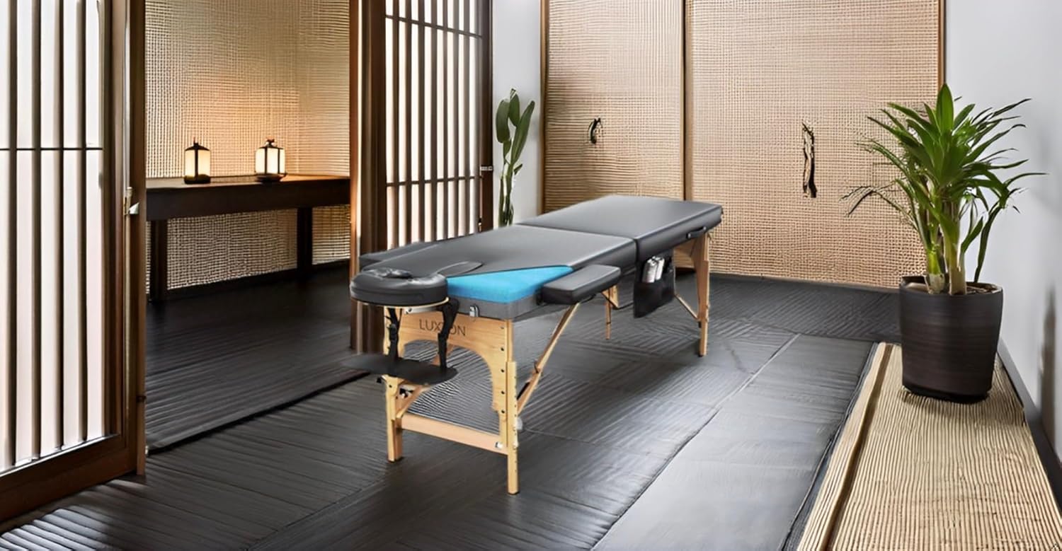 Luxton Memory Foam Massage Table, Foldable, 72