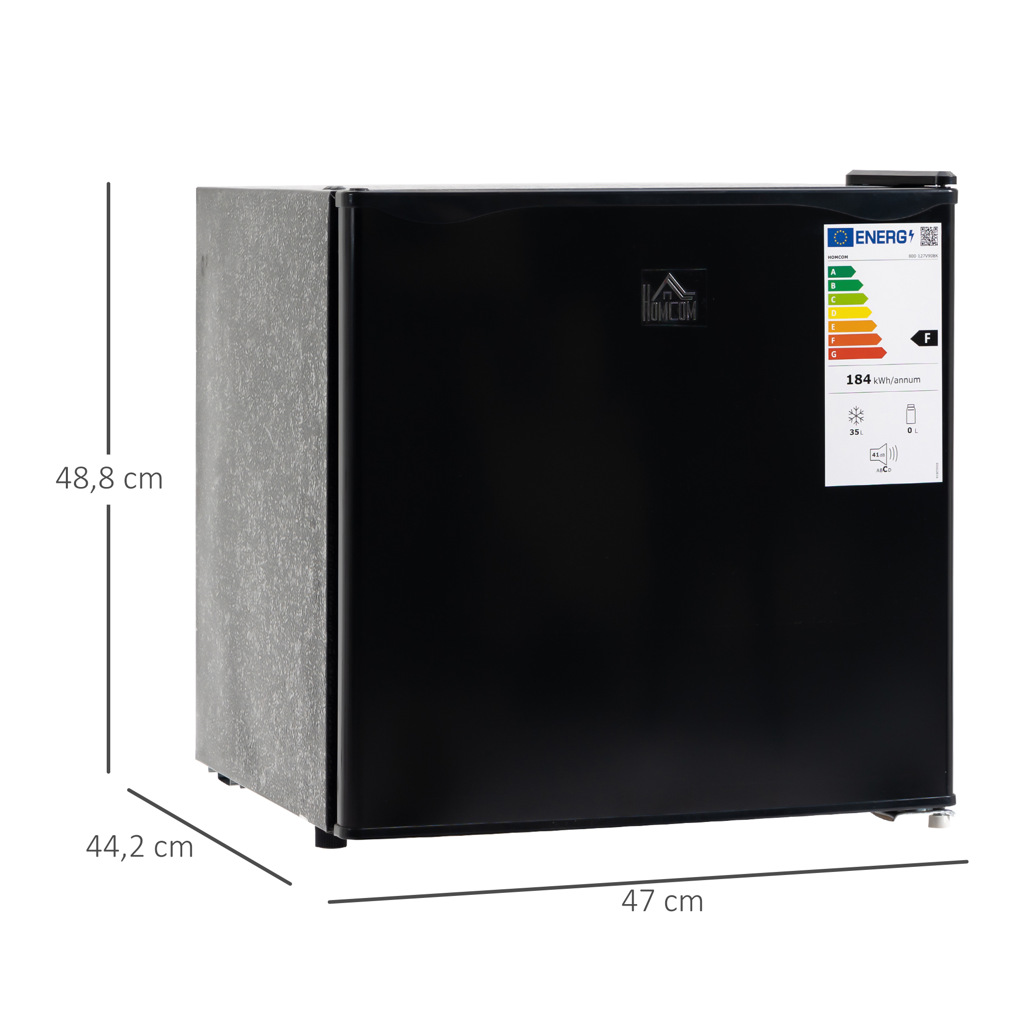 mini vriezer, 35 L, wit, 47 x 44,2 x 48,8 cm