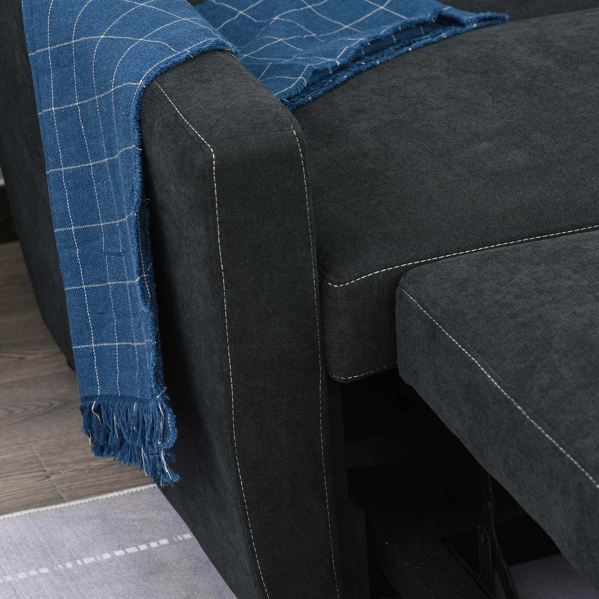 slaapbank, opklapbare bank, 2-zits stoffen bank, slaapbank, bank met slaapfunctie, bankstel, verstelbare hoek 148 x 82 x 89 cm
