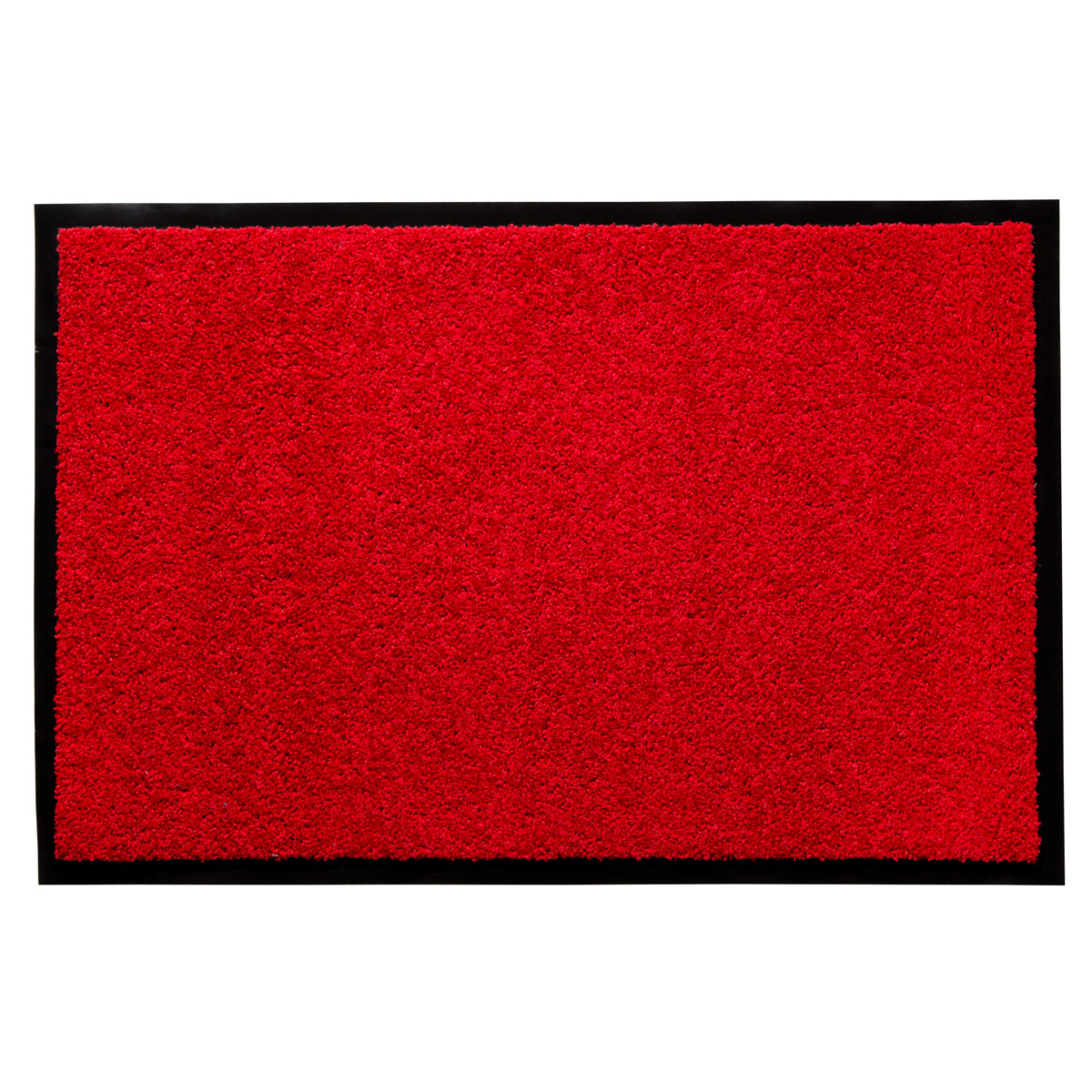 Homcom Fußmatte waschbar Gummiumrandung Rot 150 x 90 x 0,5 cm