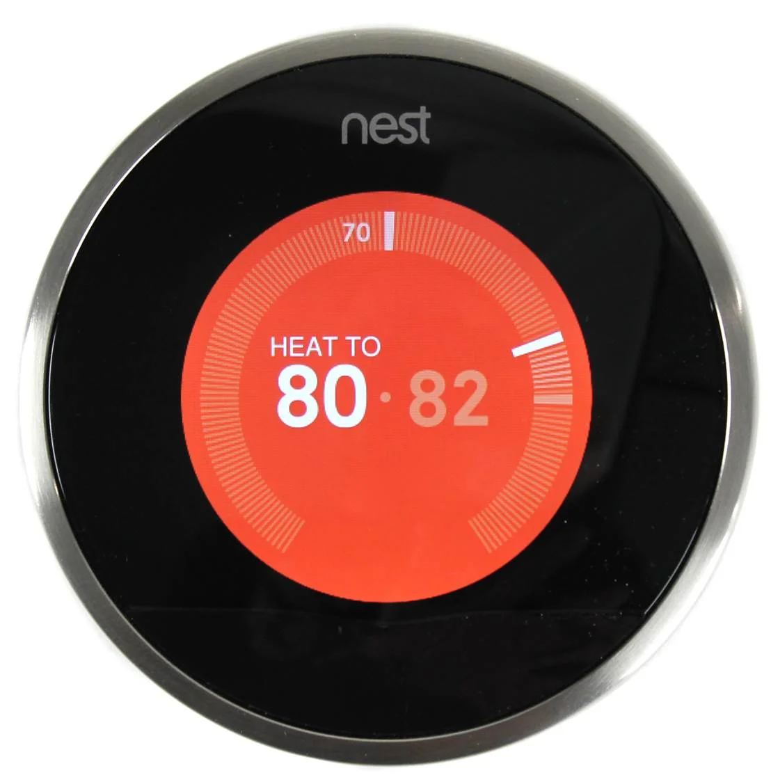 Nest Learning 2nd Generation Heating Cooling Smart Thermostat, Stainless Steel
