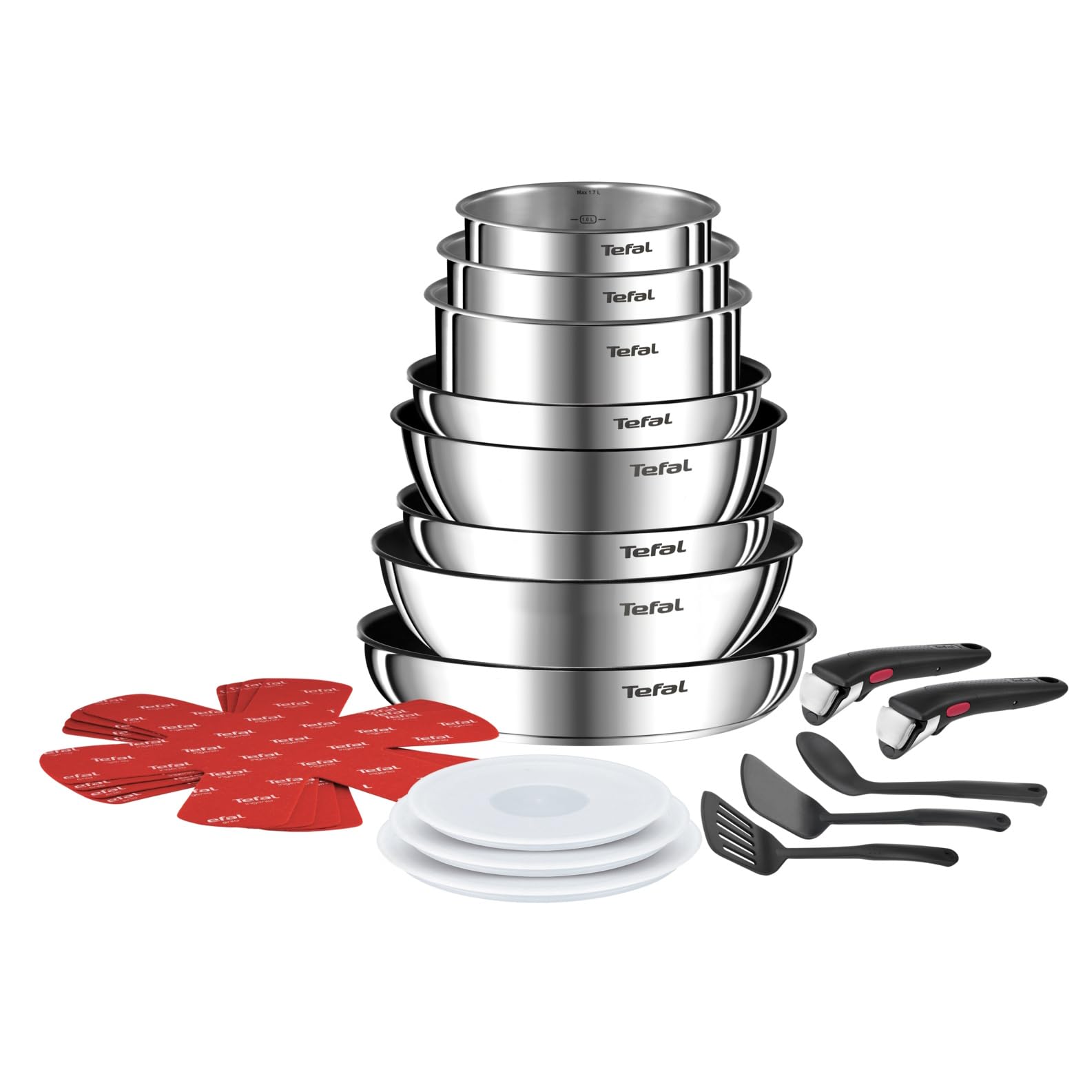 Tefal Ingenio Emotion 20 Teile Topf und Pfannenset mit abnehmbarem Griff platzsparend und vielseitig
