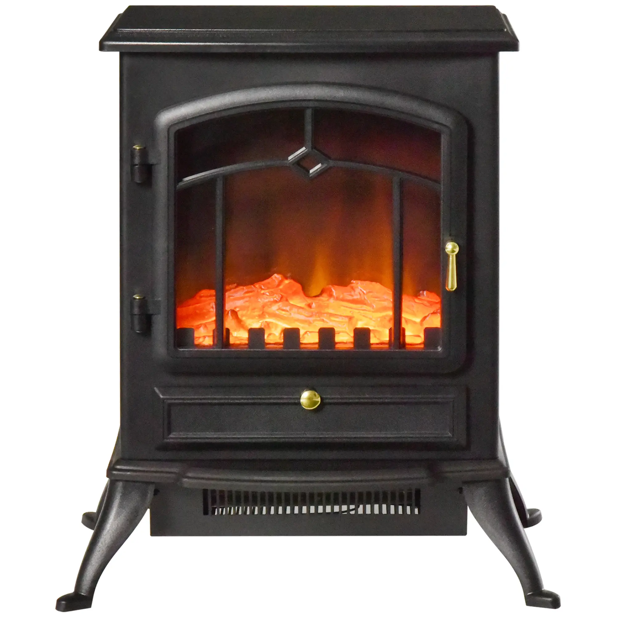 HOMCOM Elektrische haard Haardkachel Vlameffect Oververhittingsbeveiliging