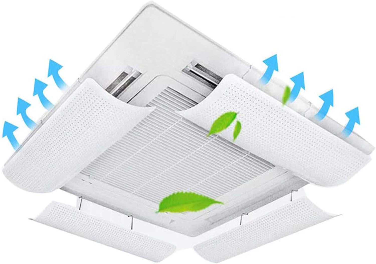 Central Air Conditioning Deflector, Ceiling Air Conditioner Wind Deflector, Air Conditioning Wind Deflector Prevent Direct Blow, Angle Adjustable Ultra Light Material (58 * 23cm * 4)