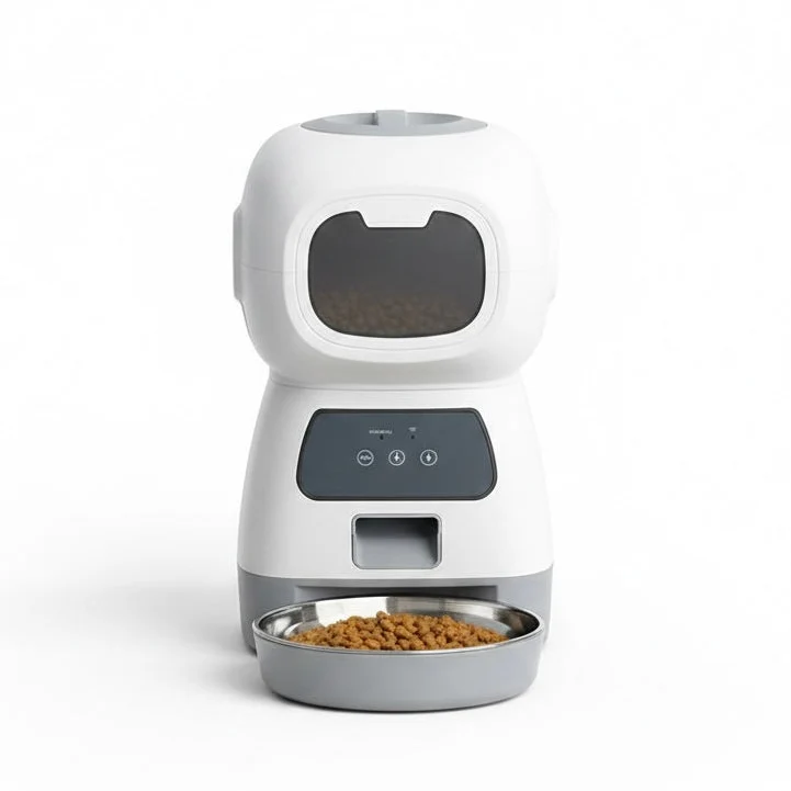 Smart Automatic Pet Feeder with Voice Recording | Programmable Meal Schedule | Dogs & Cats