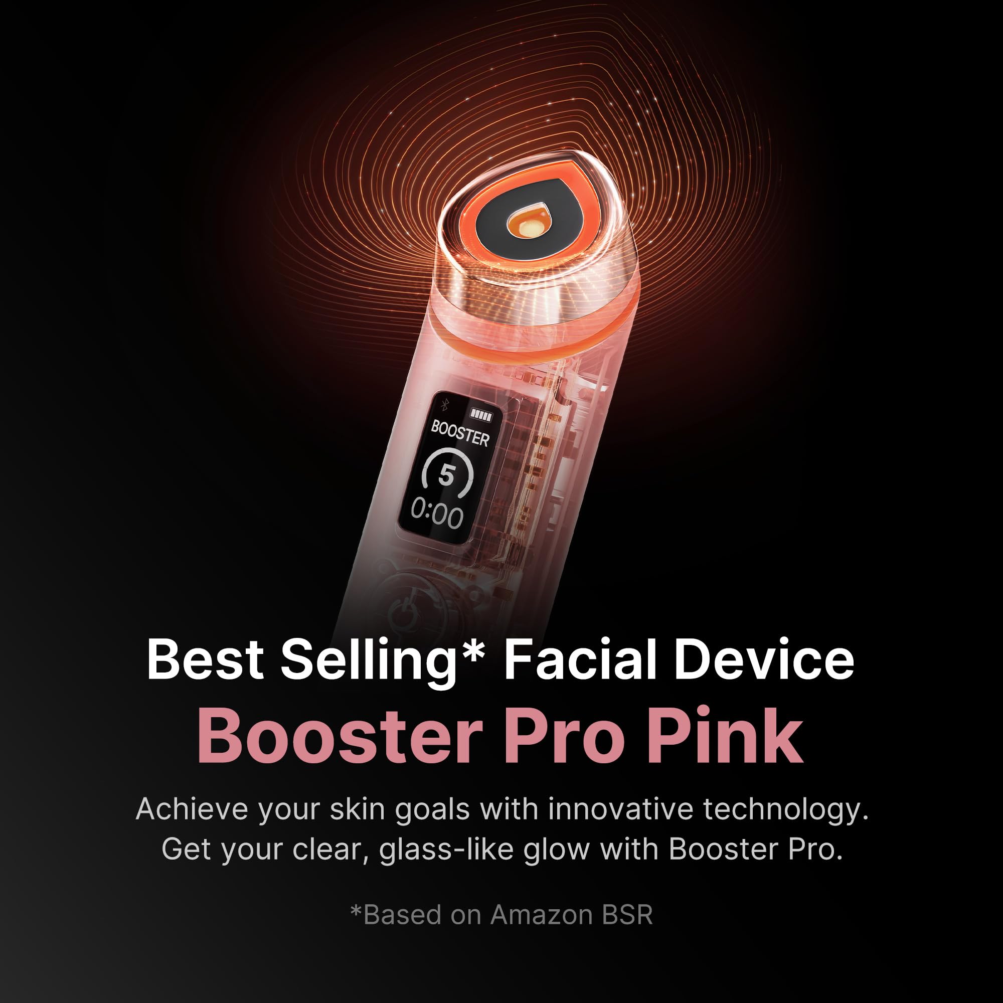 medicube Booster Pro 6 in 1 real glass glow beauty massager pink facial skin care device for firming lifting
