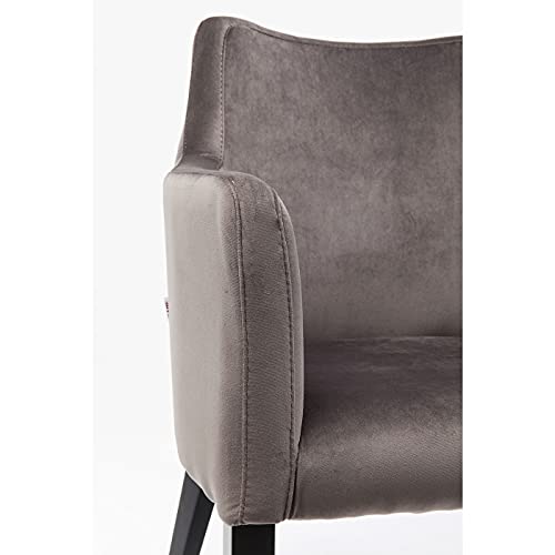 Kare Design Black Mode Velvet Sedia con Braccioli, Grigio, 87x58x67cm : Amazon.it: Casa e cucina