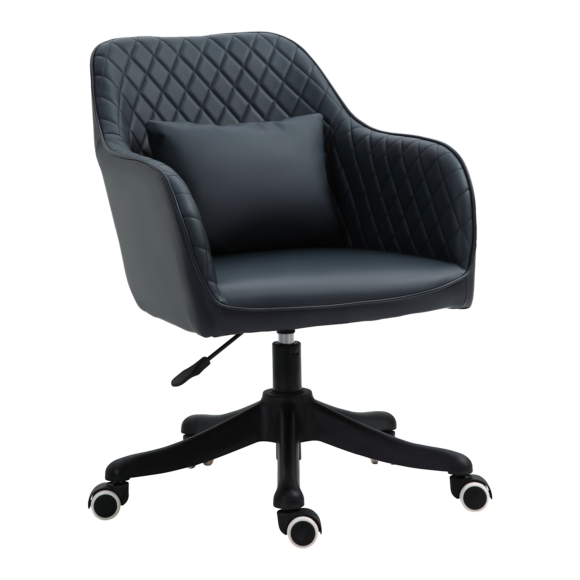 Vinsetto Massage Bürostuhl Schreibtischstuhl Computerstuhl Drehstuhl Arbeitsstuhl mit Vibrationsfunktion USB-Schrittstelle Massagefunktion Lendenkissen Armlehnen 78-86 cm höhenverstellbar Anthrazit