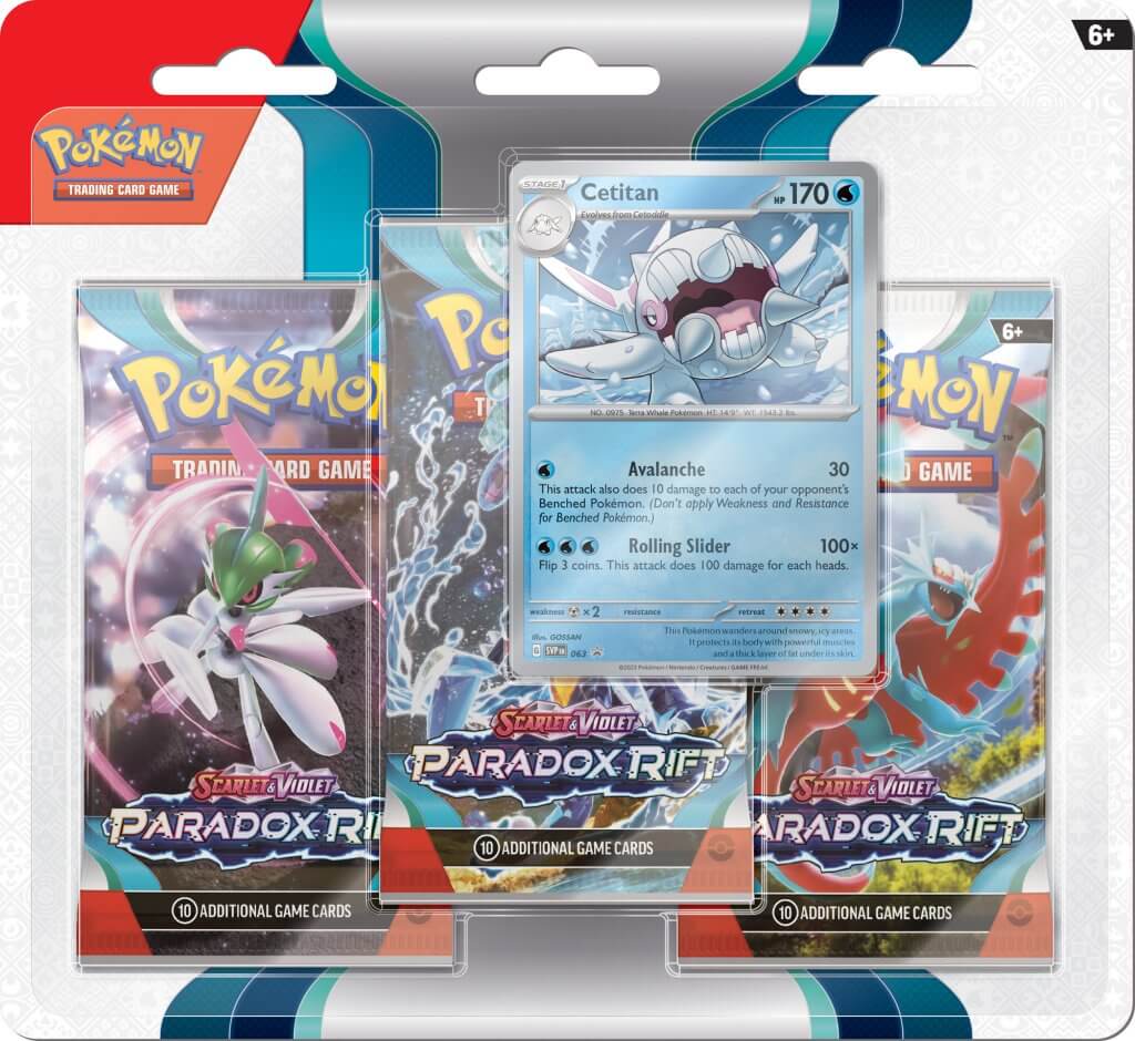 POKÉMON TCG Scarlet & Violet 4 Paradox Rift Three Booster Blister