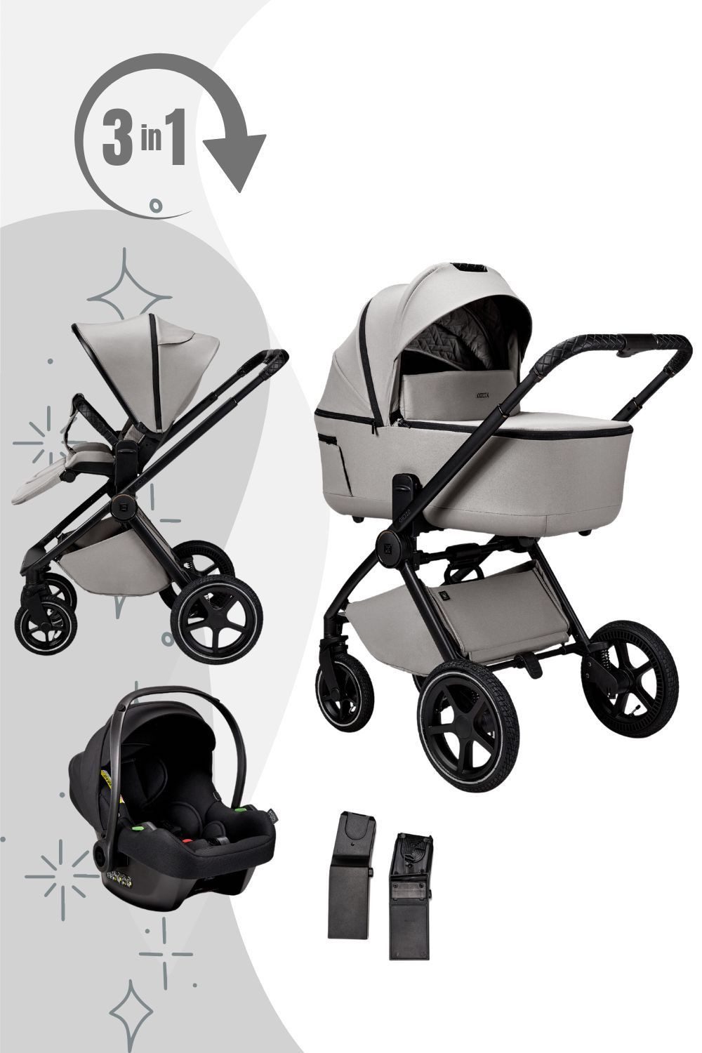 Kombi-Kinderwagen Gio 2.0 Kinderwagen Set mit COSMO 2.0