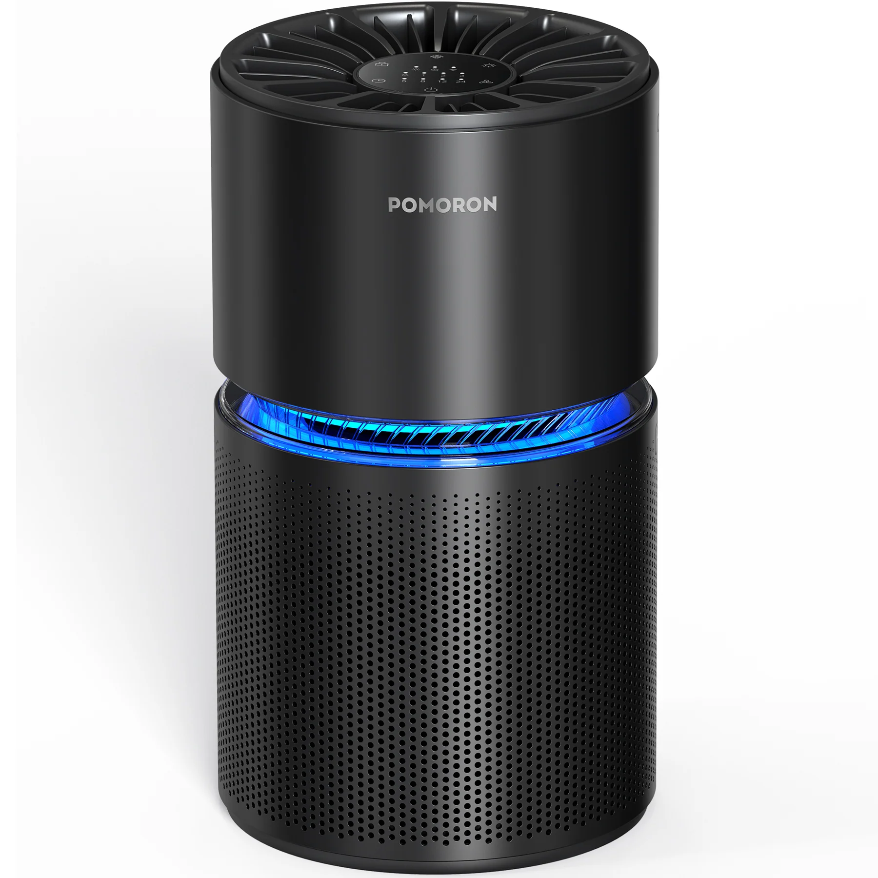 Purificatore d’Aria BREEZOME con Filtrazione a 4 Stadi, copertura fino a 57,6 m², design anti-tocco accidentale, timer, purificatore d’aria True HEPA per ambienti grandi, nero