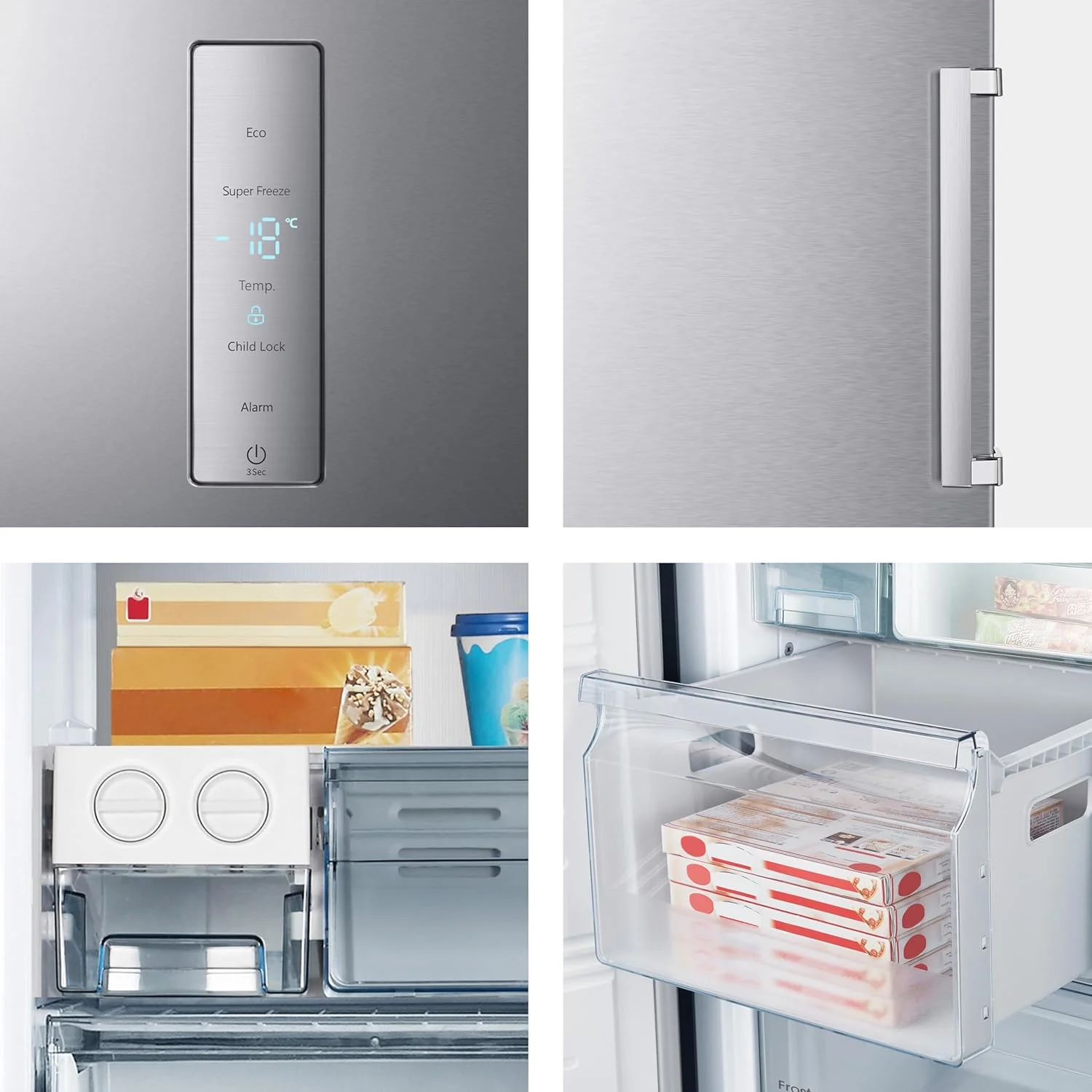 Hisense FV191N4AW2 Vriezer/ TotalNoFrost/ SuperFreeze/ Deuralarm/ Multiflow 360��/ BigBox/ 143,4 cm/ Vriesgedeelte 147 l/ 41 dB/ 205 kWh/Wit