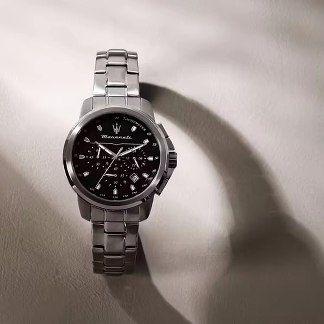 Orologio Maserati Successo crono in acciaio quadrante nero R8873621001