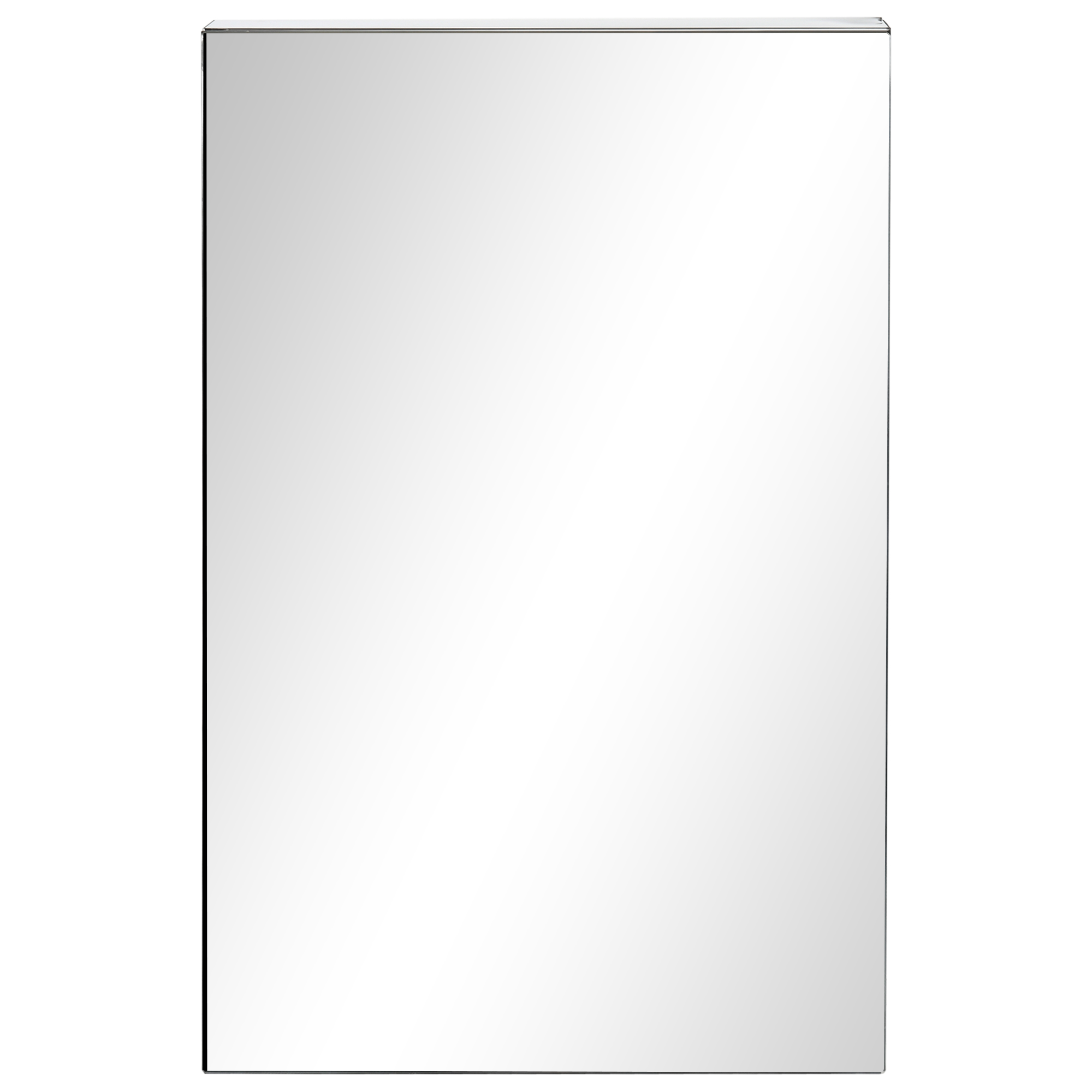 kleankin Spiegelschrank, Badschrank, 3 Regalfächer, rostfreier Metallrahmen, 39x12x60cm, Silber