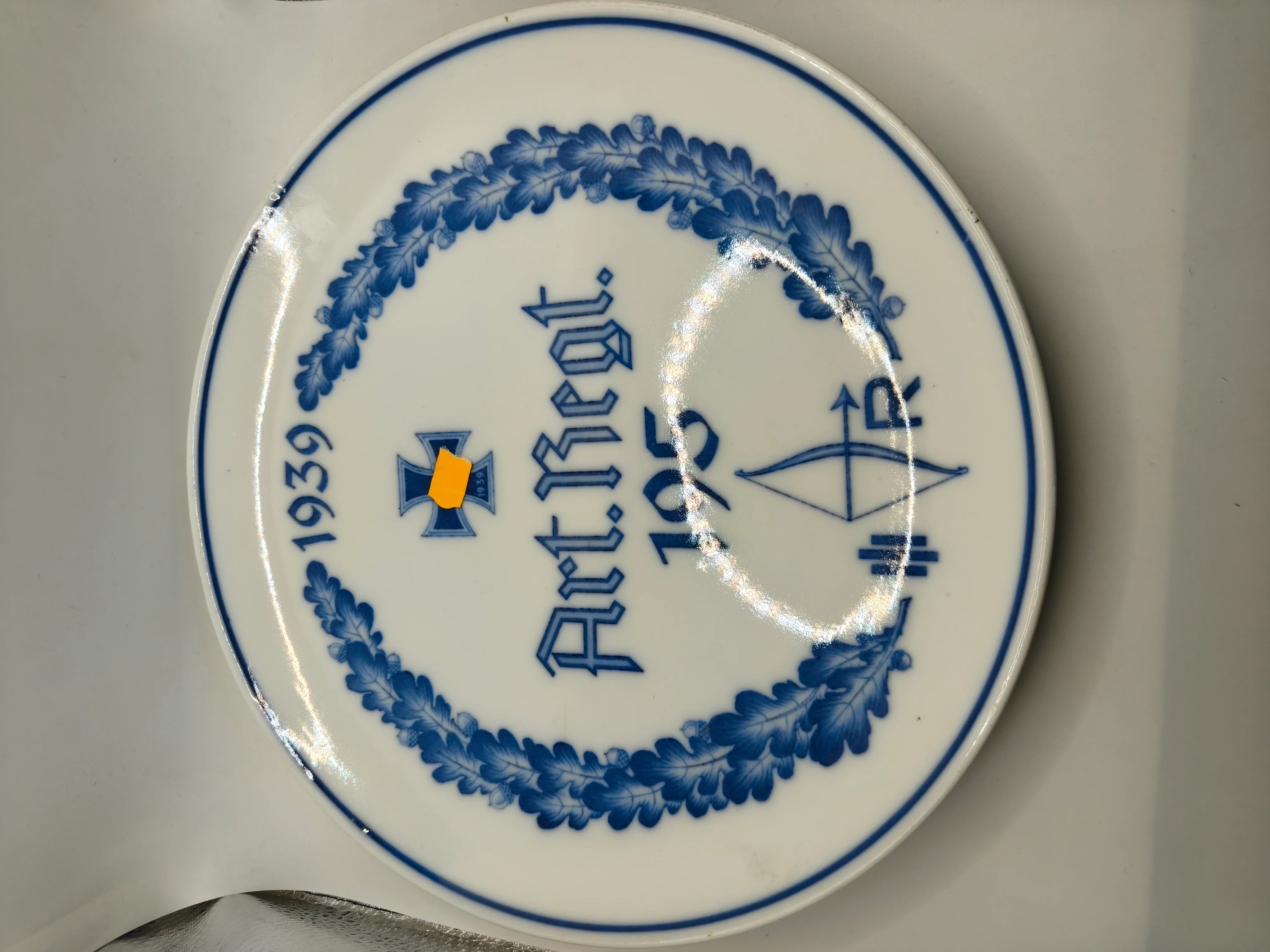 Plato Artiller��a Regimiento 195 Wehrmacht 1939. Meissen (IIWW)