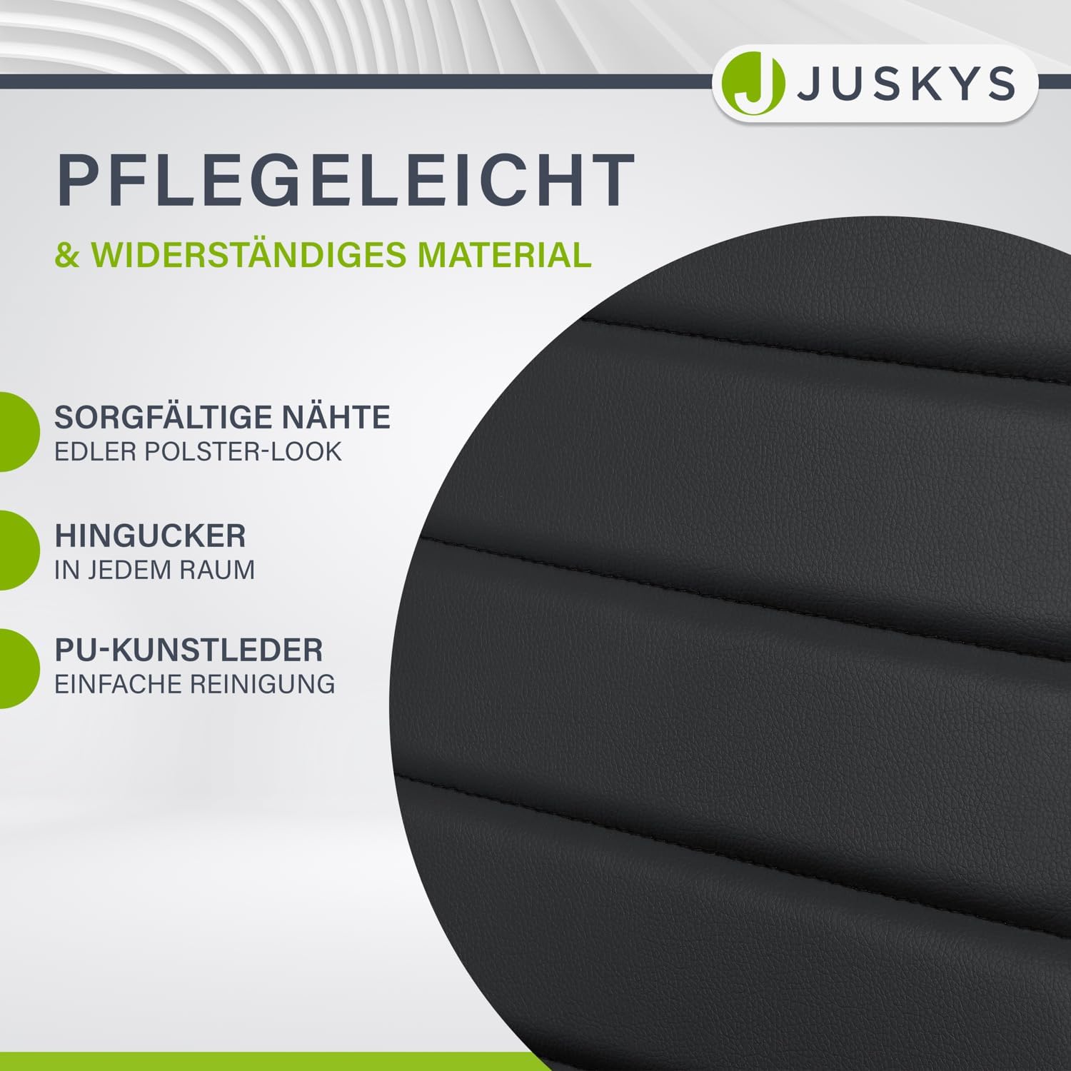Juskys Set da pranzo Dalya - Set con tavolo da pranzo e sedie per 4 persone - Sala da pranzo con 4 sedie e tavolo - Arredamento moderno per sala da pranzo in nero