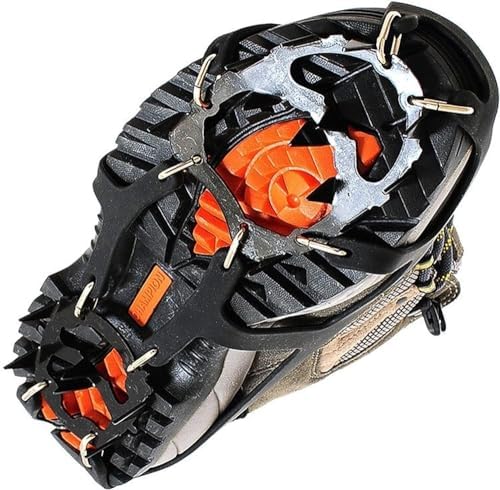 18 Teeth Anti-Slip Ice Snow Grips - Traction Cleats for Shoes & Boots, Durable Ice Grips for Winter Safety, Perfect for Hiking, Walking, and Outdoor Activities