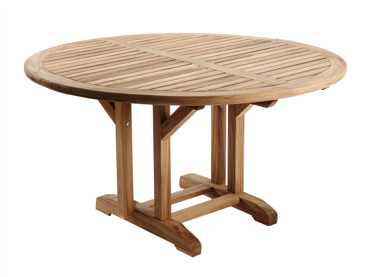 Gartentisch - Teakholz - 120 x 120 x 75 cm - Natur - Klappbares Design