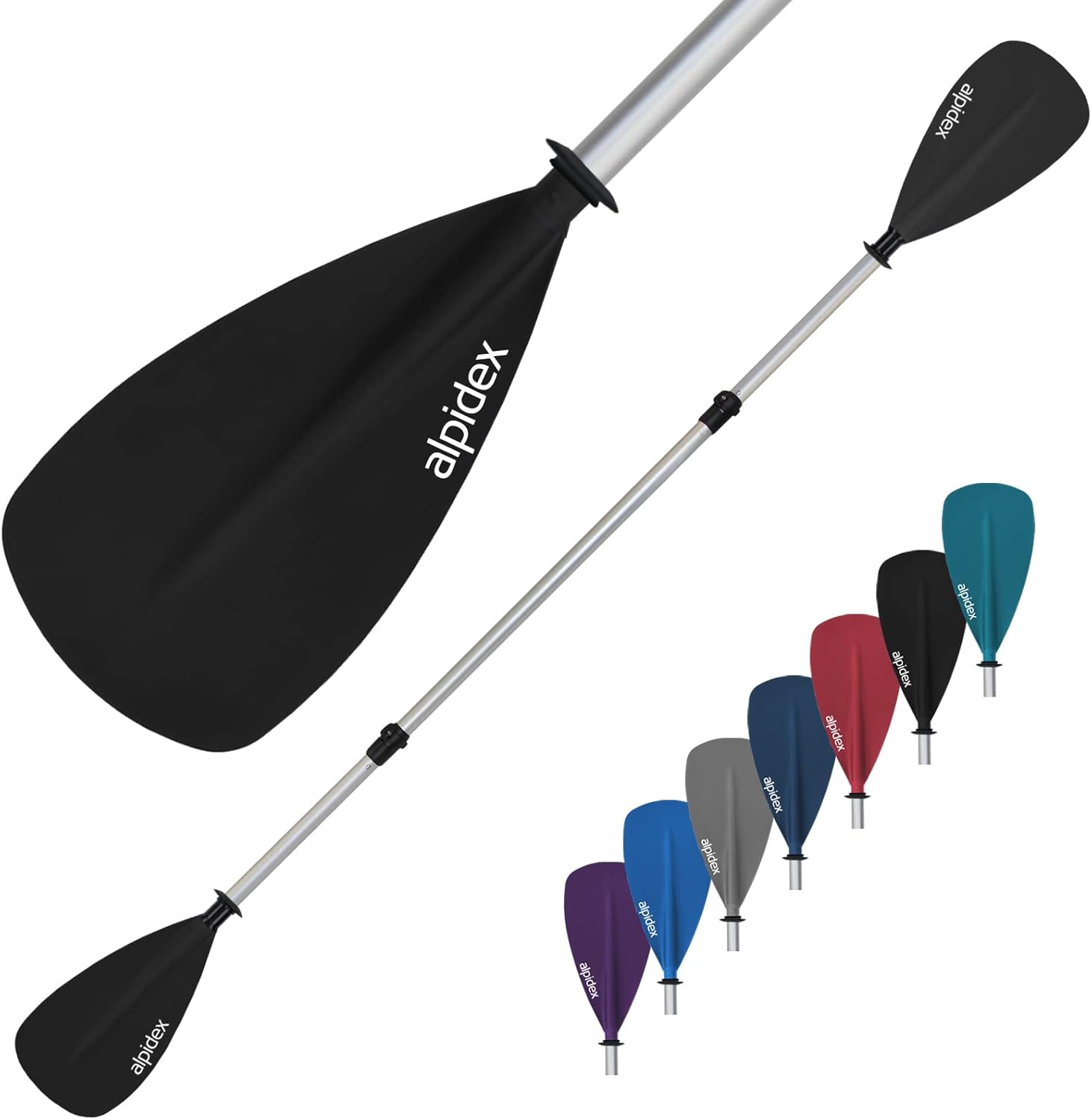 ALPIDEX 2 in 1 Pagaia Doppia SUP Pagaie Kayak Canoa Stand Up Paddle Lunghezza Regolabile 160-207cm Leggero Palo Alluminio