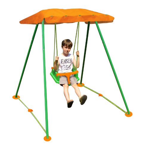 New Plast AMB1319   Altalena Pieghevole Libellula con Parasole e Seggiolino di Sicurezza 3 in 1 : Giochi e giocattoli