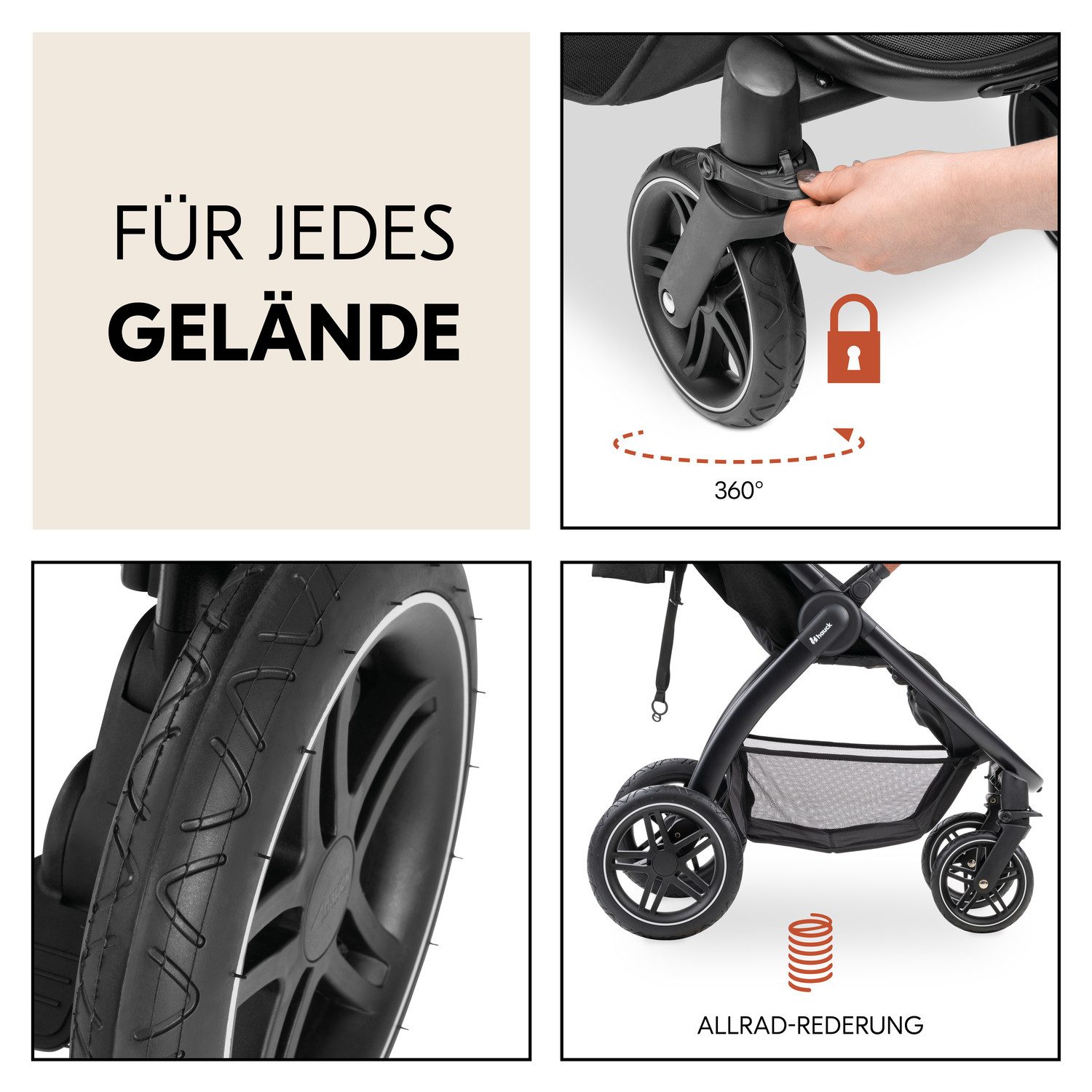 Kinder-Buggy Uptown, Black Melange